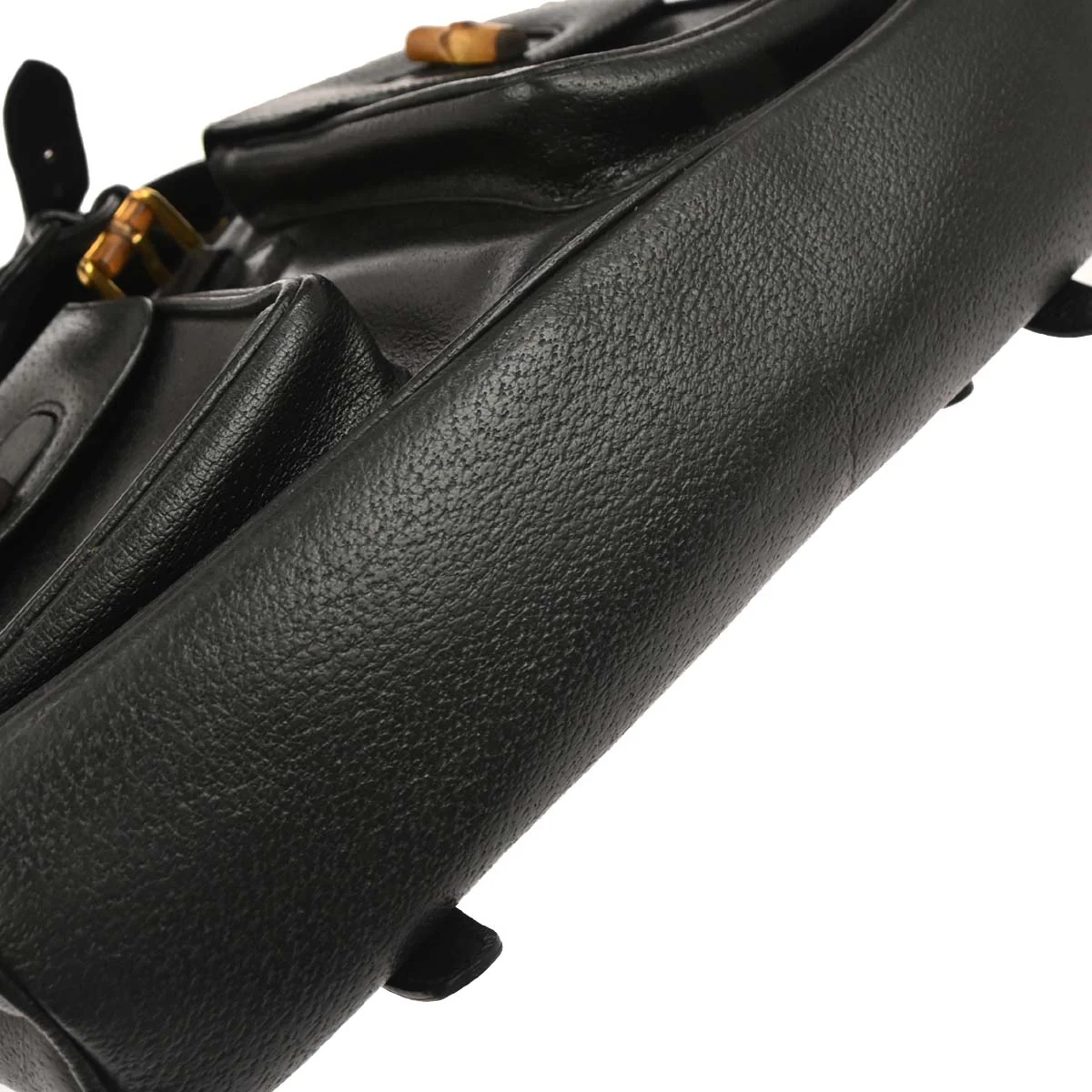 Gucci Black Pigskin Bamboo Backpack - Image 3