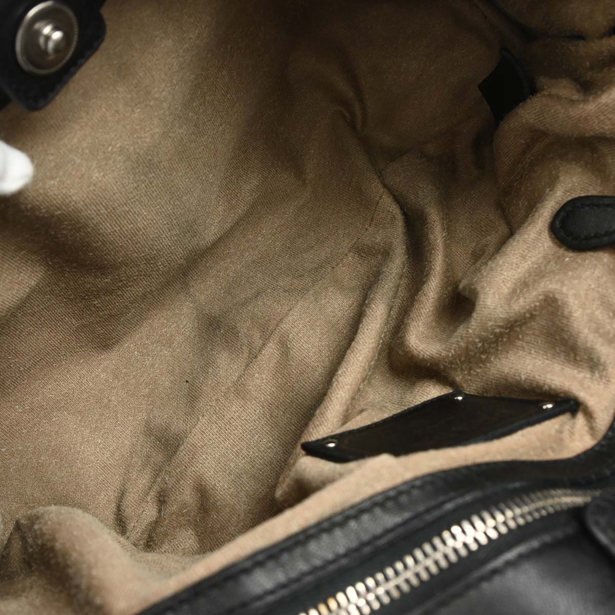Prada Black Leather Studded Handbag - Image 8