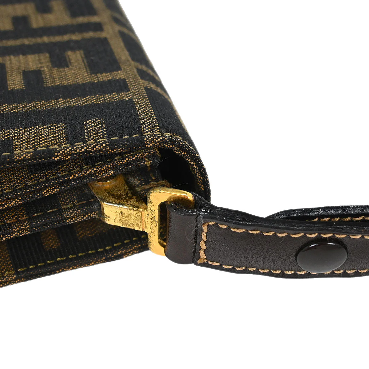 Fendi Brown Canvas Zucca Handbag - Image 4