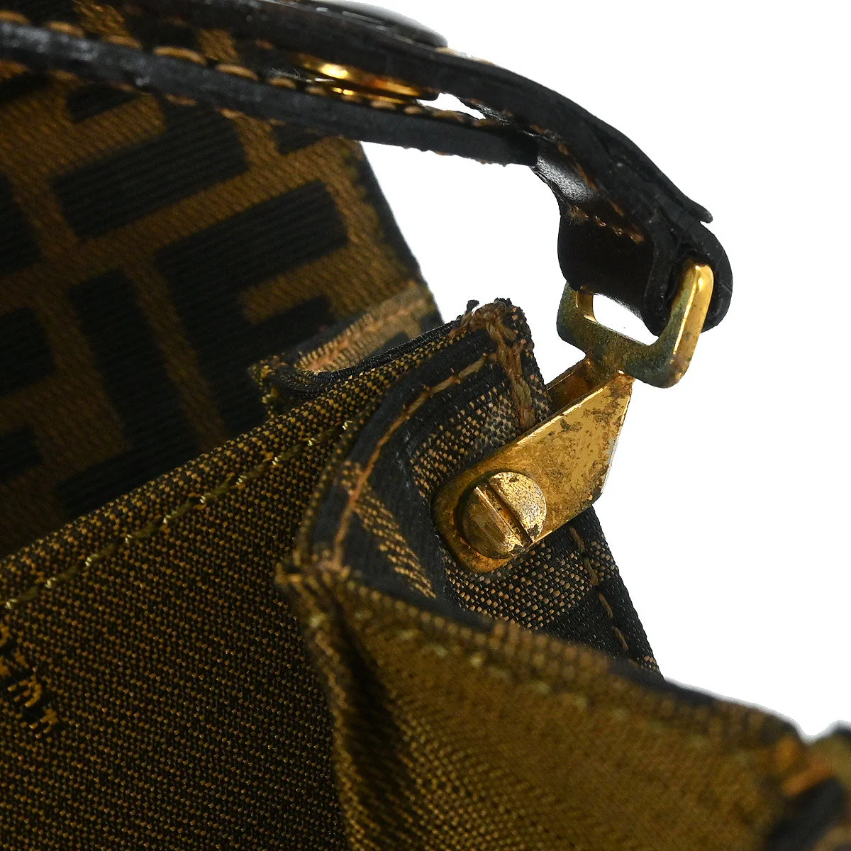 Fendi Brown Canvas Zucca Handbag - Image 6