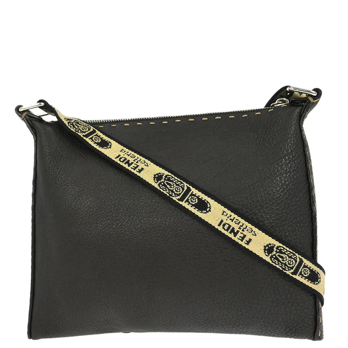 Fendi Brown Leather Shoulder Bag - Image 2