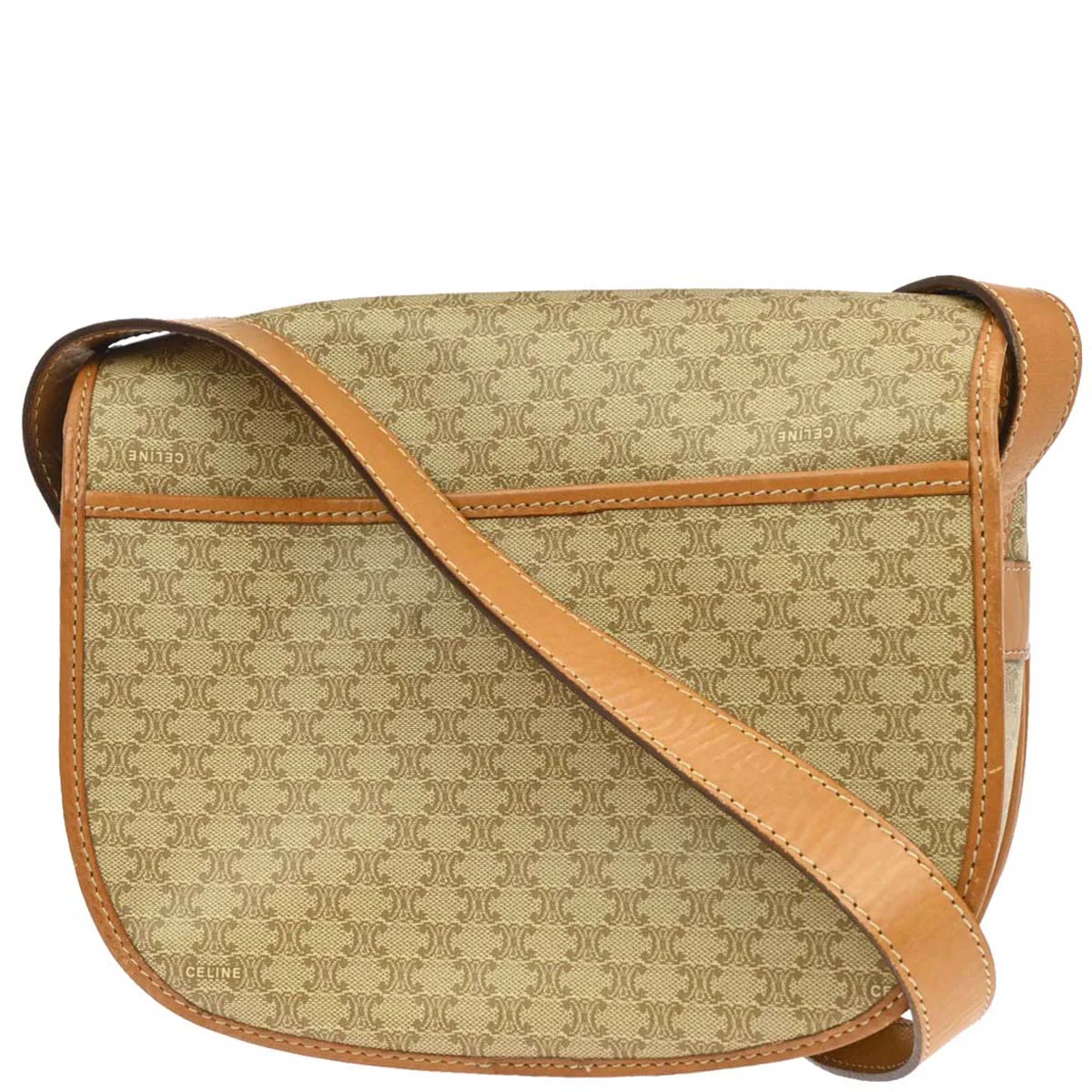 Celine Beige PVC Macadam Shoulder Bag - Image 2