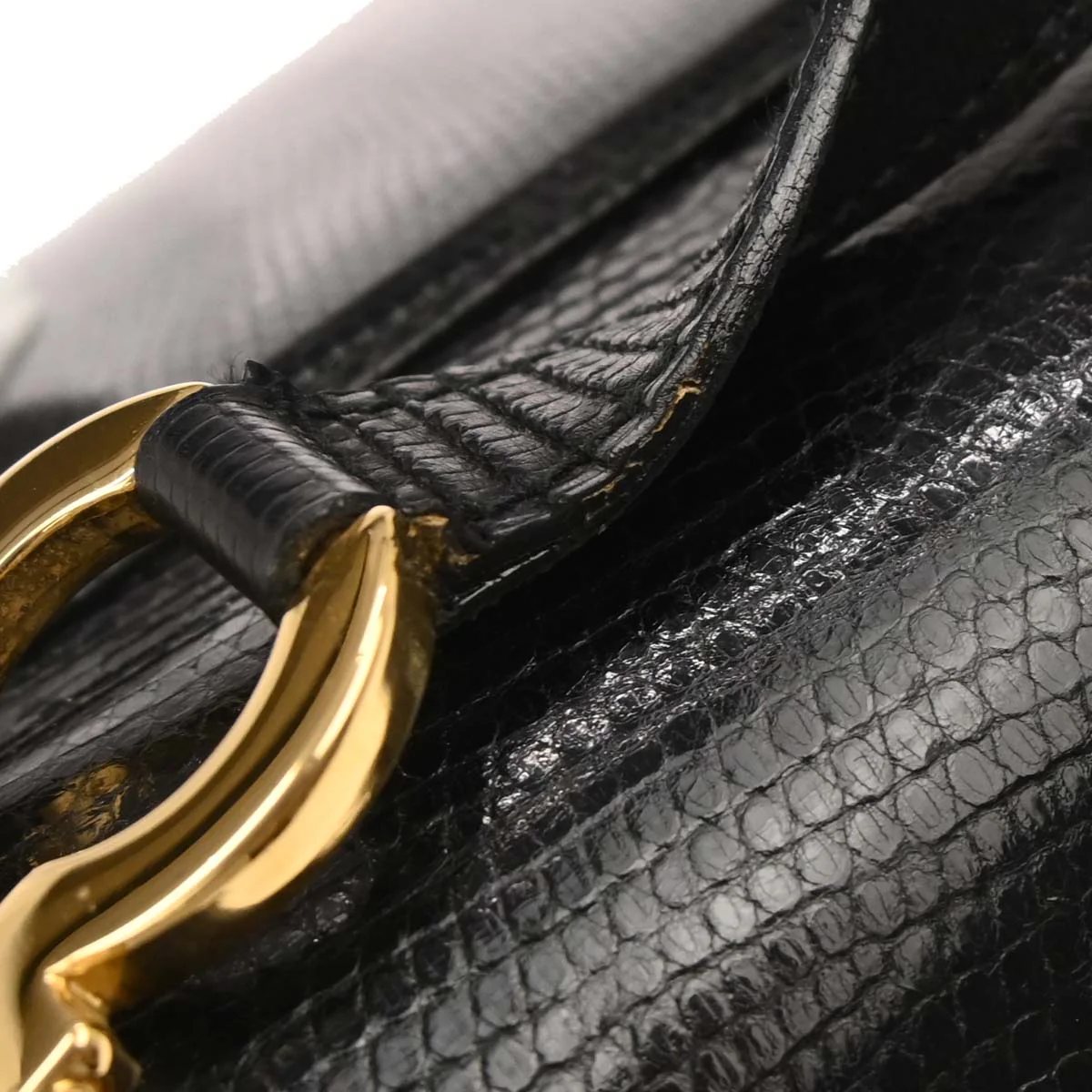 Salvatore Ferragamo Black Leather Gancini Shoulder Bag - Image 10