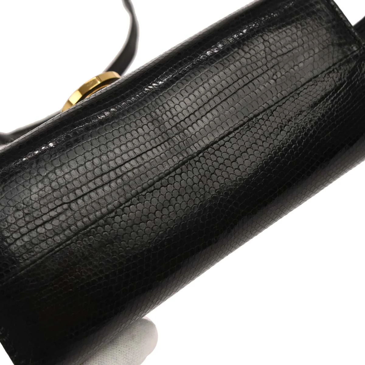 Salvatore Ferragamo Black Leather Gancini Shoulder Bag - Image 6