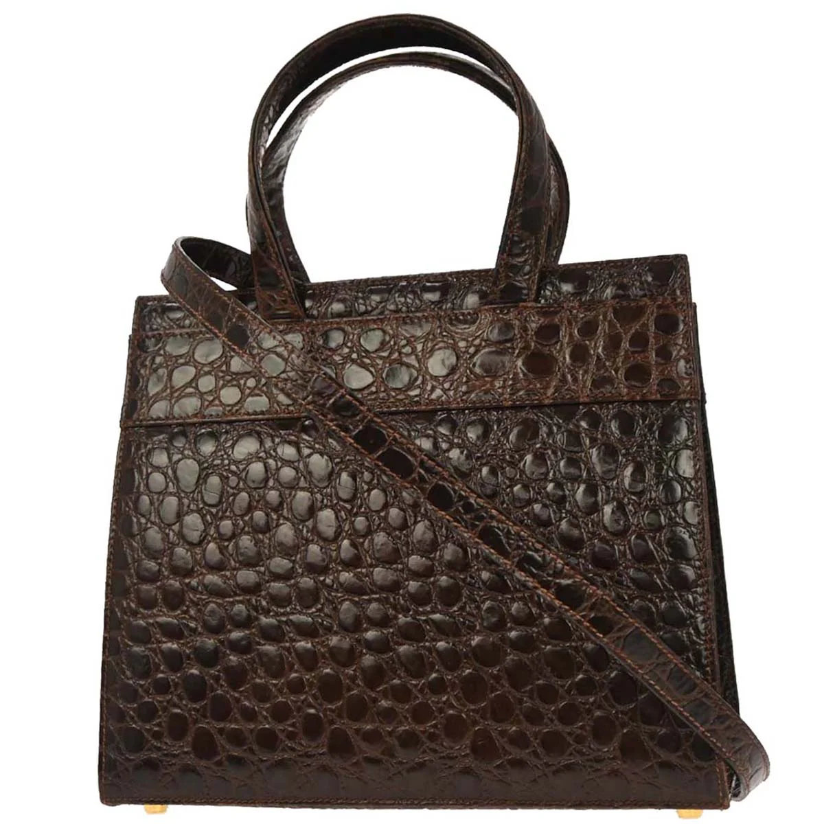 Salvatore Ferragamo Brown Vara Bow 2way Shoulder Handbag - Image 2