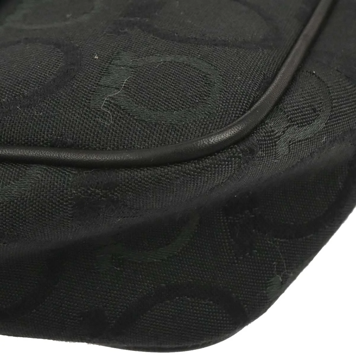 Salvatore Ferragamo Black Canvas Gancini Handbag - Image 3