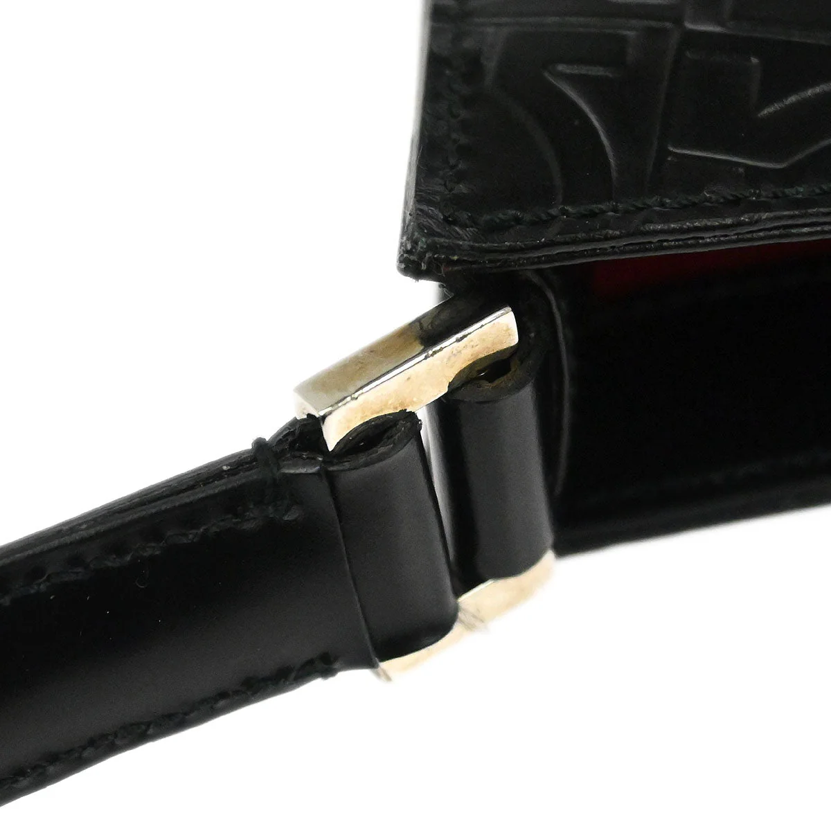Salvatore Ferragamo Black Leather Gancini Handbag - Image 6