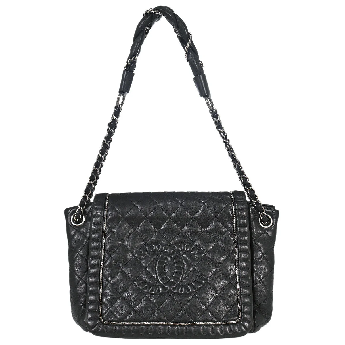 Chanel 2011 Black Calfskin Istanbul Accordion Flap Bag