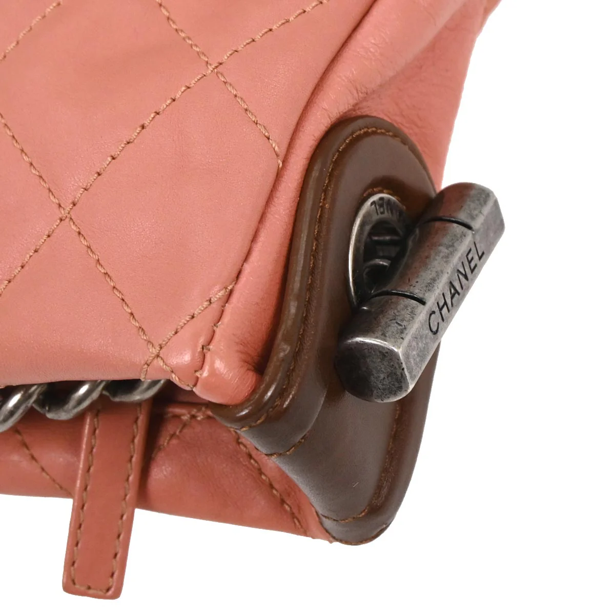 Chanel 2013-2014 Pink Calfskin Handbag - Image 3