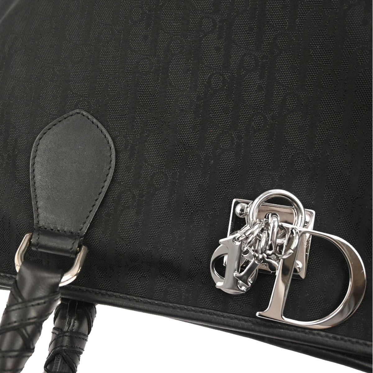 Christian Dior Black Nylon Trotter Lovely Tote Handbag - Image 7