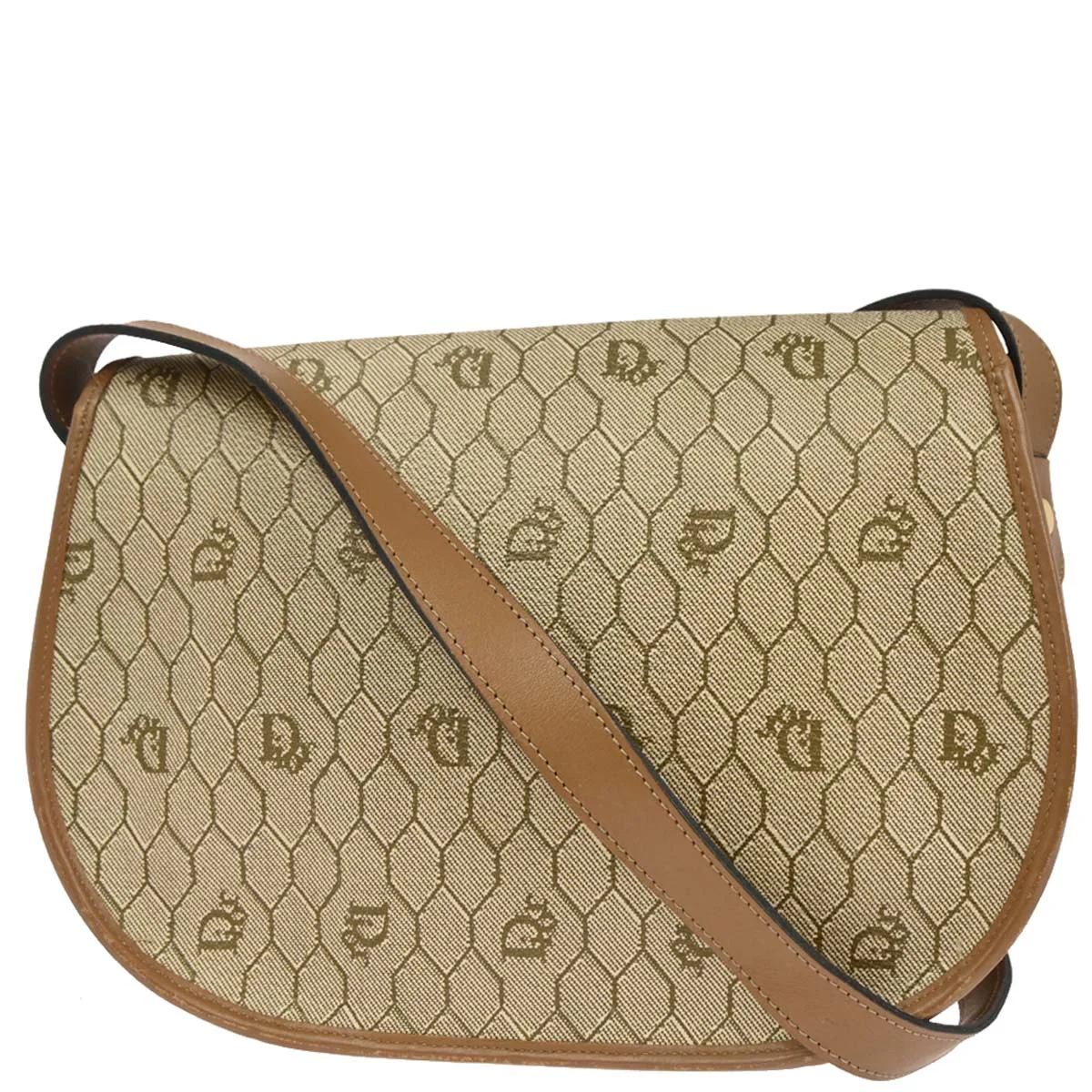 Christian Dior Beige PVC Honeycomb Shoulder Bag - Image 2