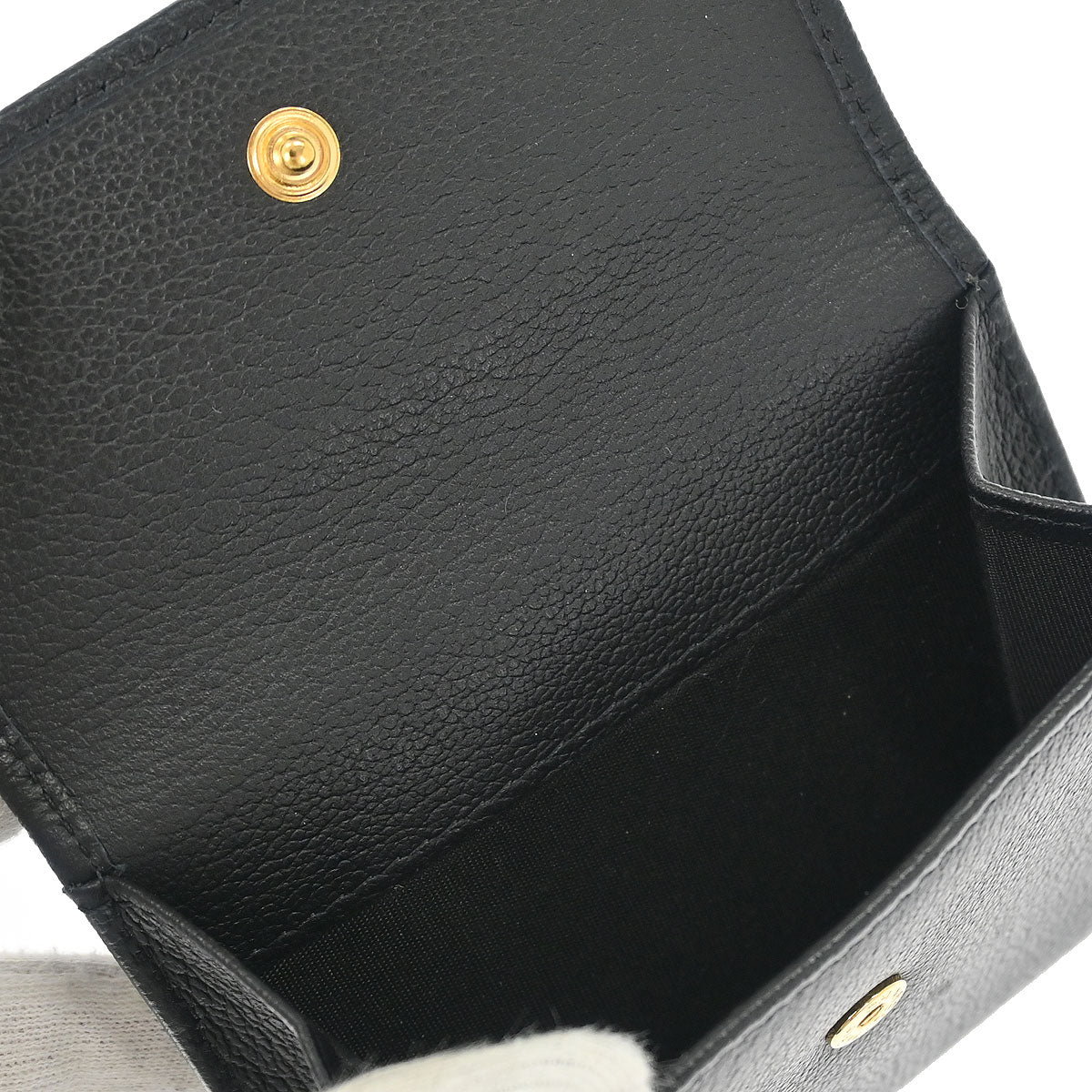 Chanel 2012 Black Calfskin Camellia Bifold Wallet - Image 3