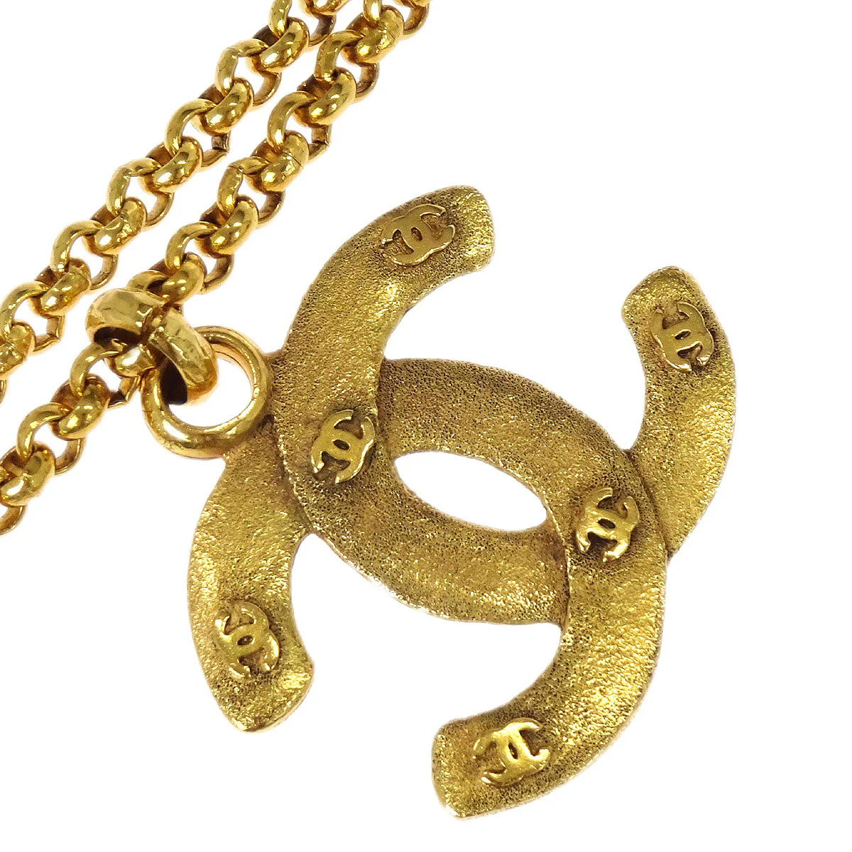 Chanel Gold CC Chain Pendant Necklace 29 - Image 3
