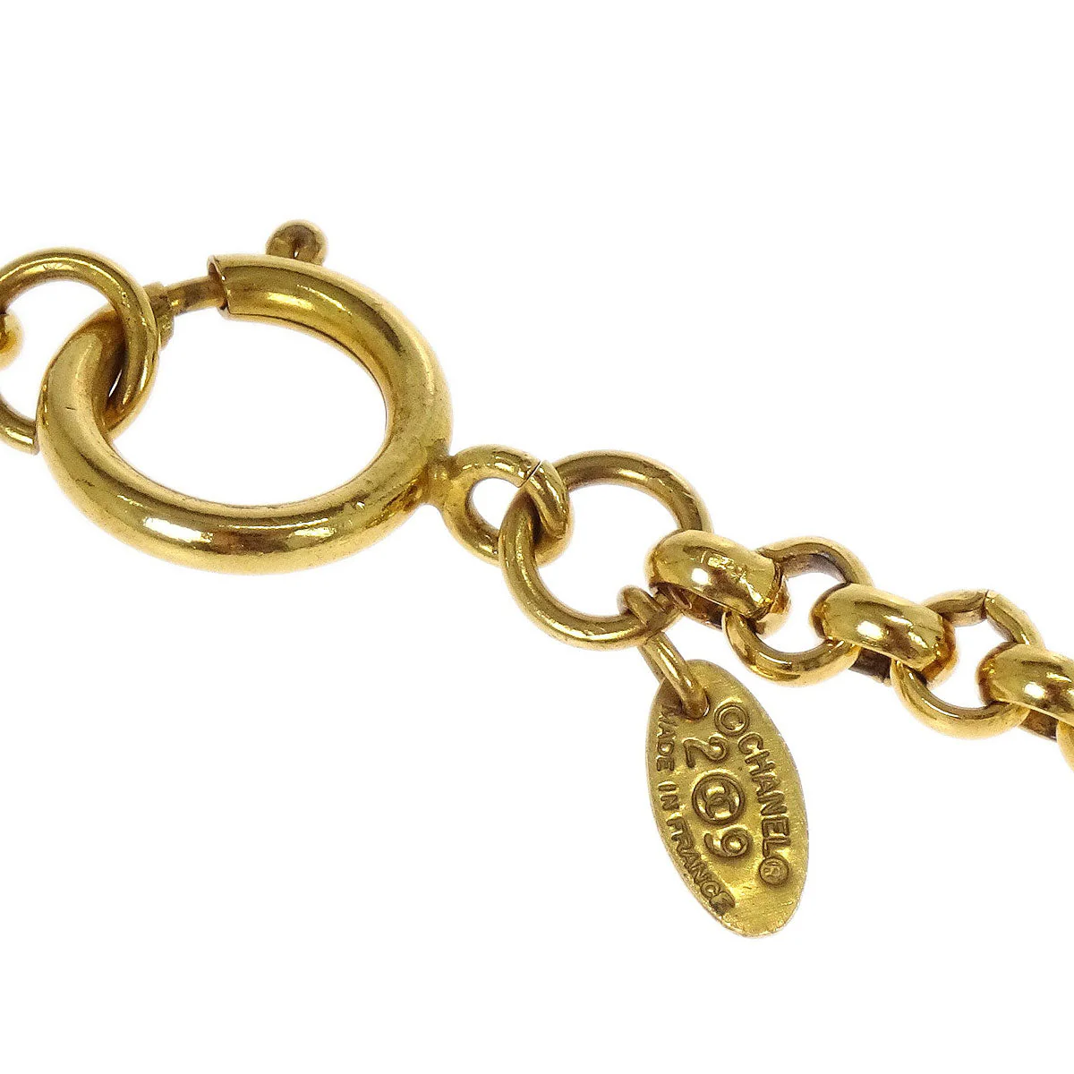 Chanel Gold CC Chain Pendant Necklace 29 - Image 4