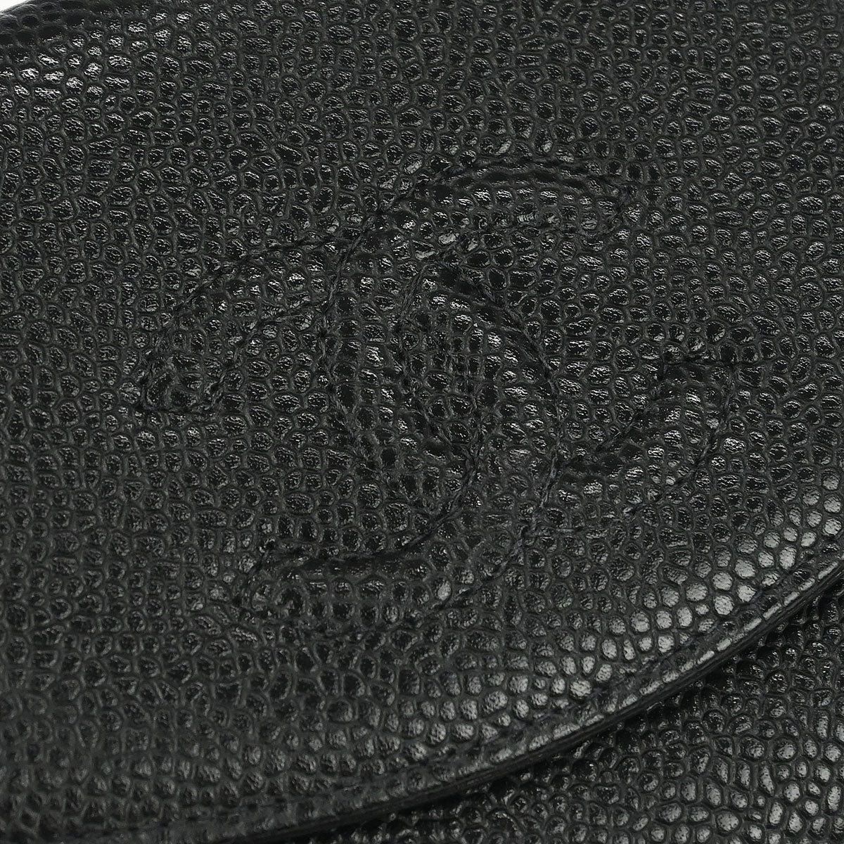 Chanel Black Caviar Skin Coin Purse Wallet - Image 3