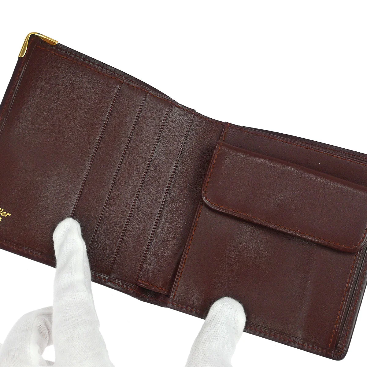 Cartier Bordeaux Must de Cartier Bifold Wallet - Image 5