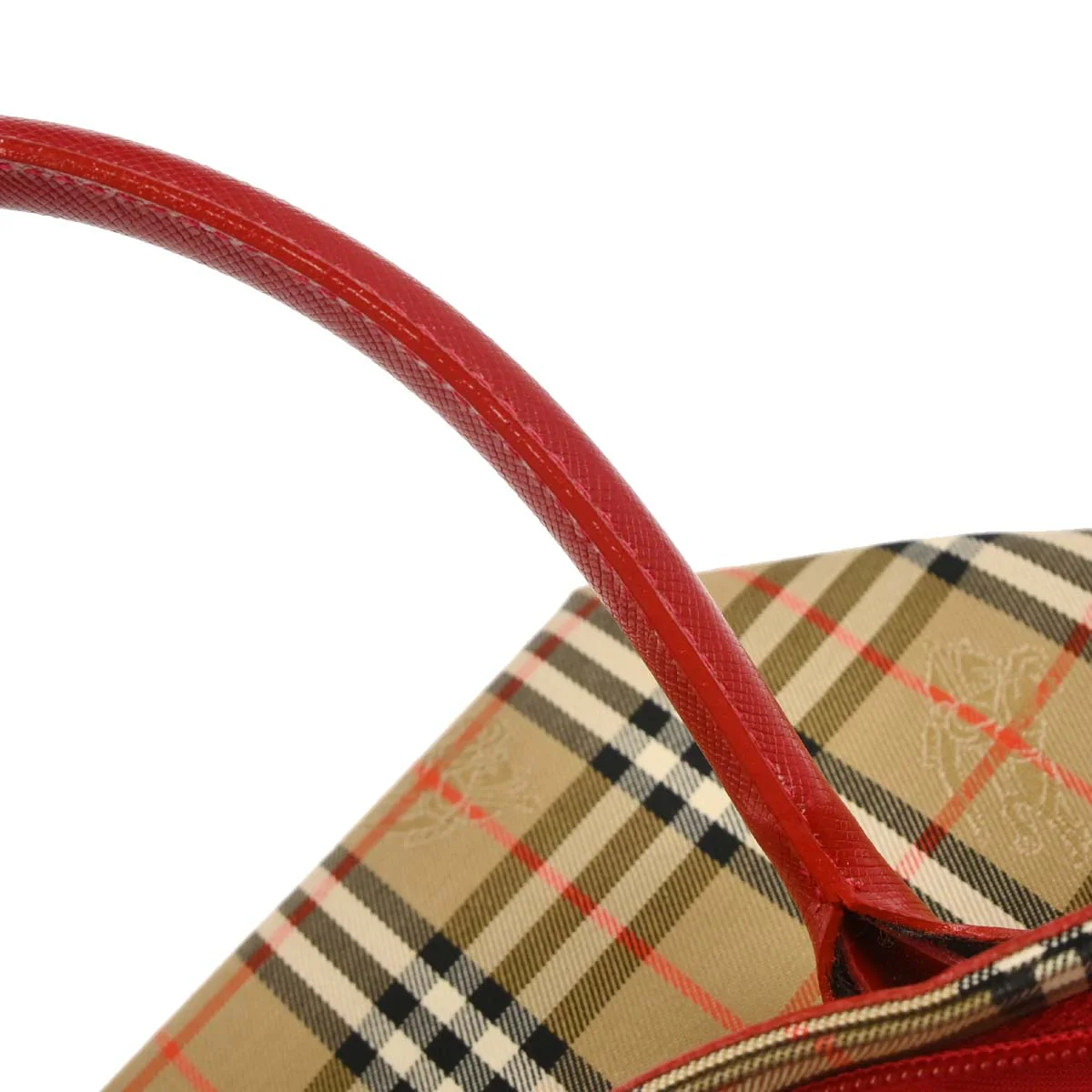 Burberrys Beige Red Canvas House Check Tote Handbag - Image 10