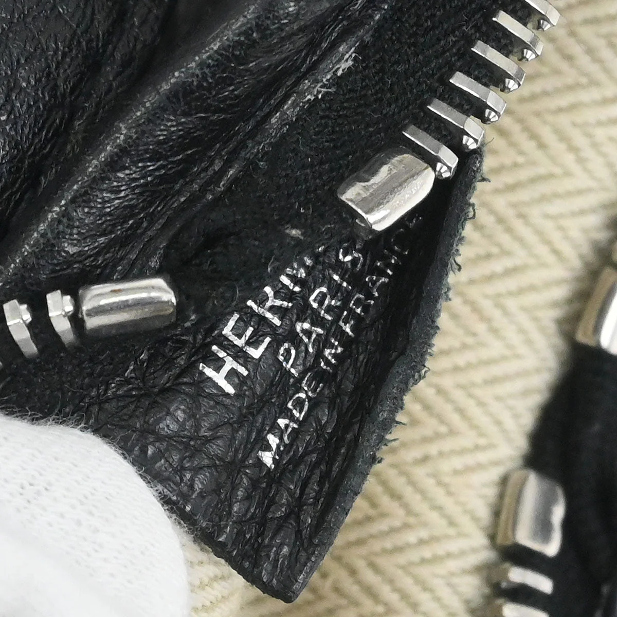 Hermes Black Taurillon Clemence Massai PM Shoulder Bag - Image 9