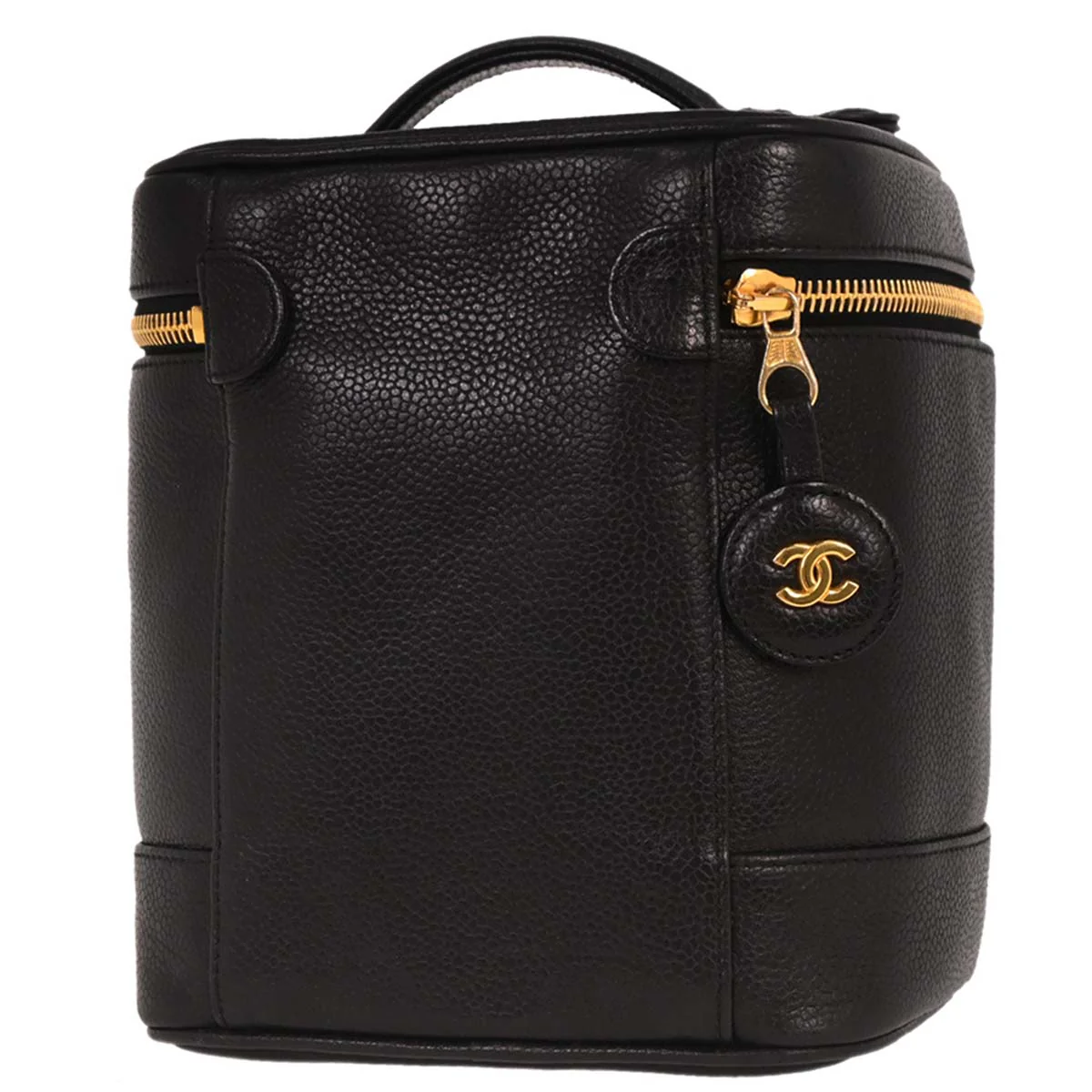 Chanel Black Caviar Timeless Vanity Handbag - Image 2