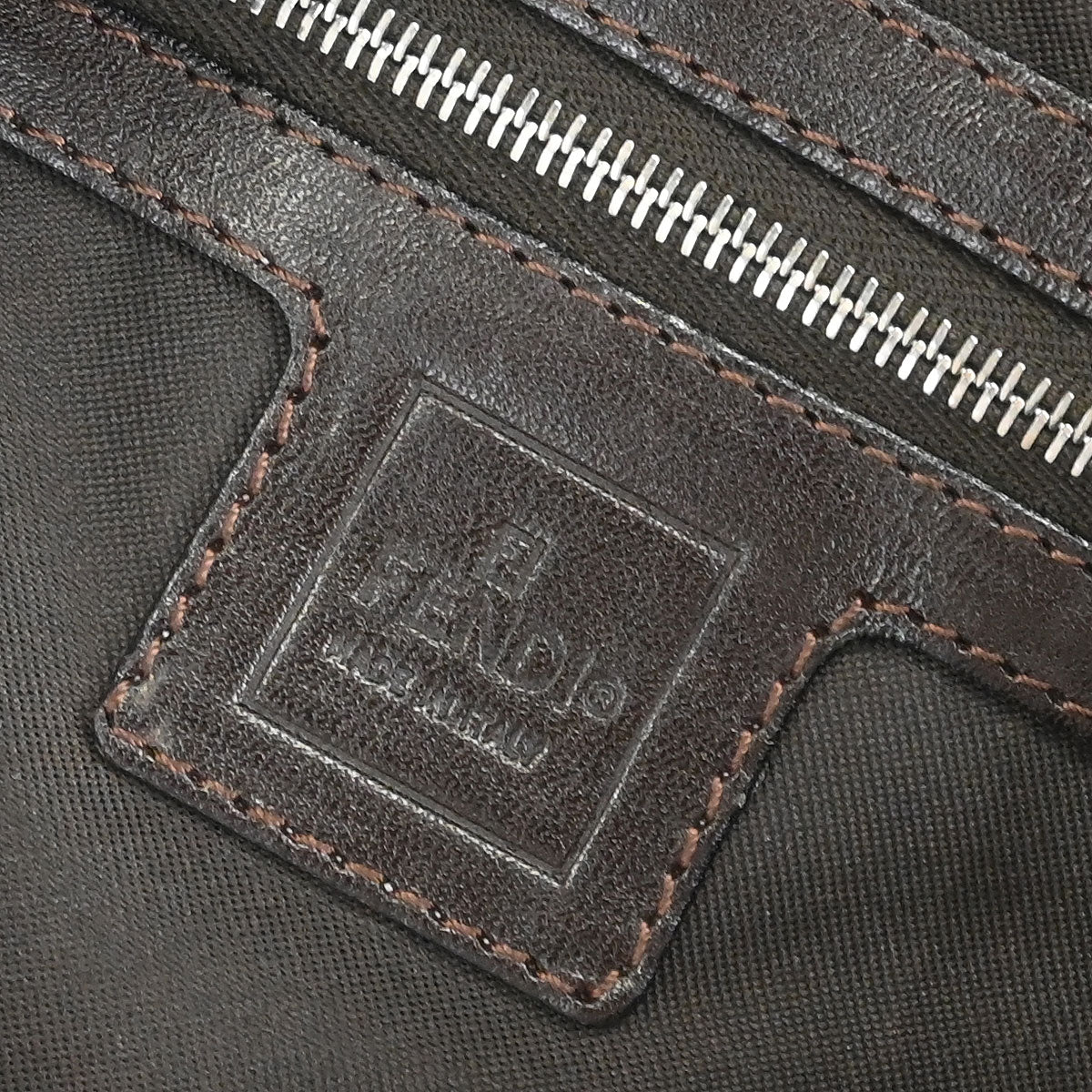 Fendi Brown Canvas Zucca Mamma Baguette Handbag - Image 9