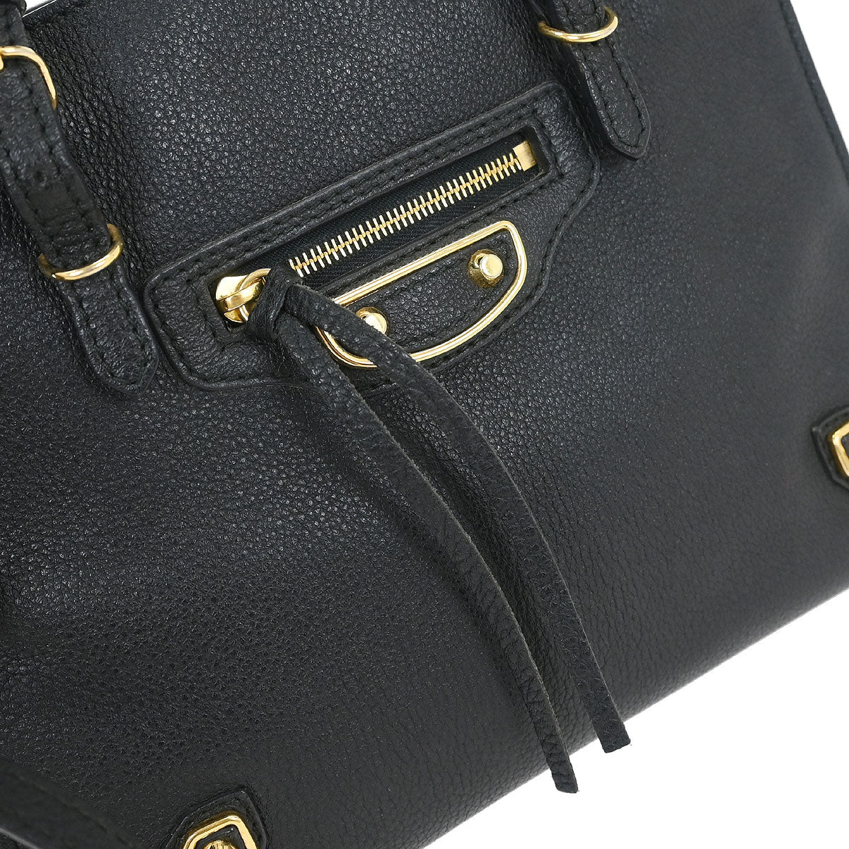 Balenciaga Black Metallic Edge Papier Mini Tote Bag - Image 5