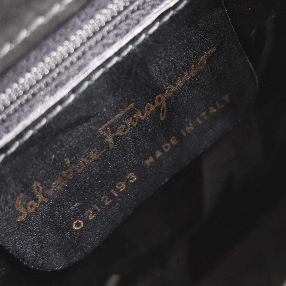 Salvatore Ferragamo Black Suede Gancini Handbag - Image 10