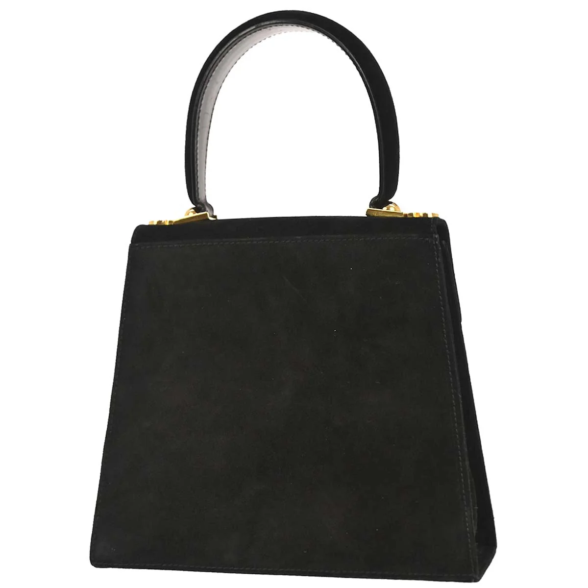 Salvatore Ferragamo Black Suede Gancini Handbag - Image 2