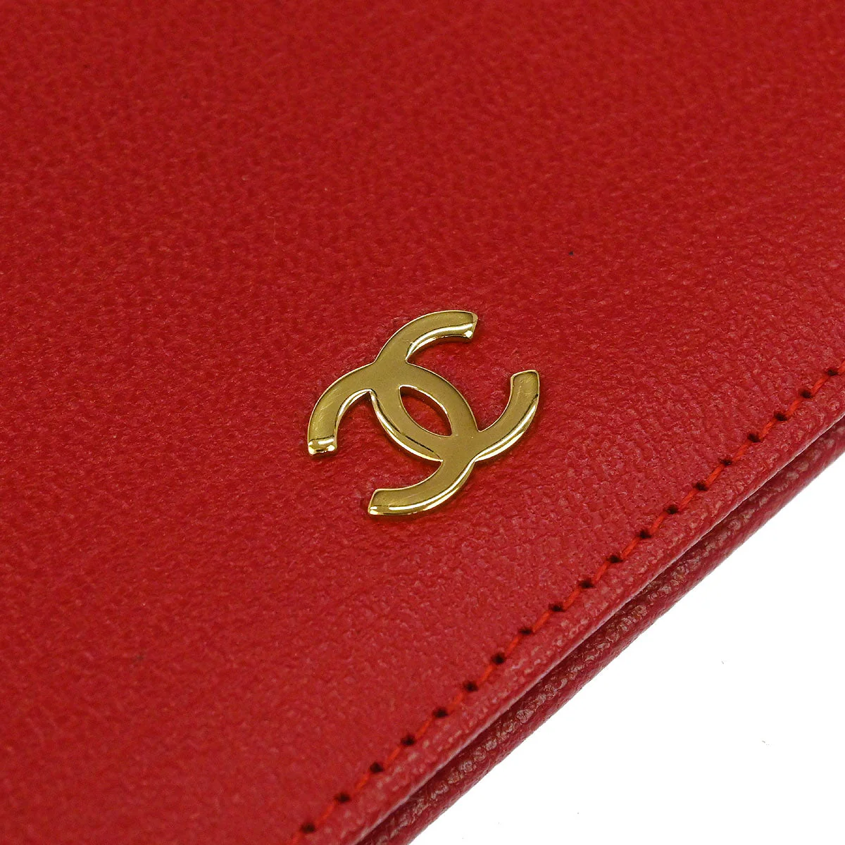 Chanel Red Calfskin Coin Purse Wallet - Image 3