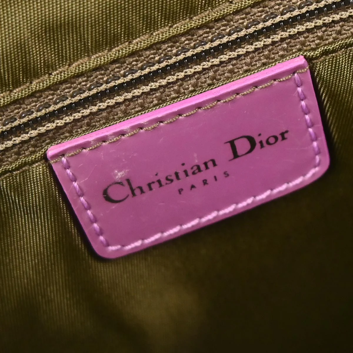 Christian Dior * Green Python Pony Hair Malice Handbag - Image 9