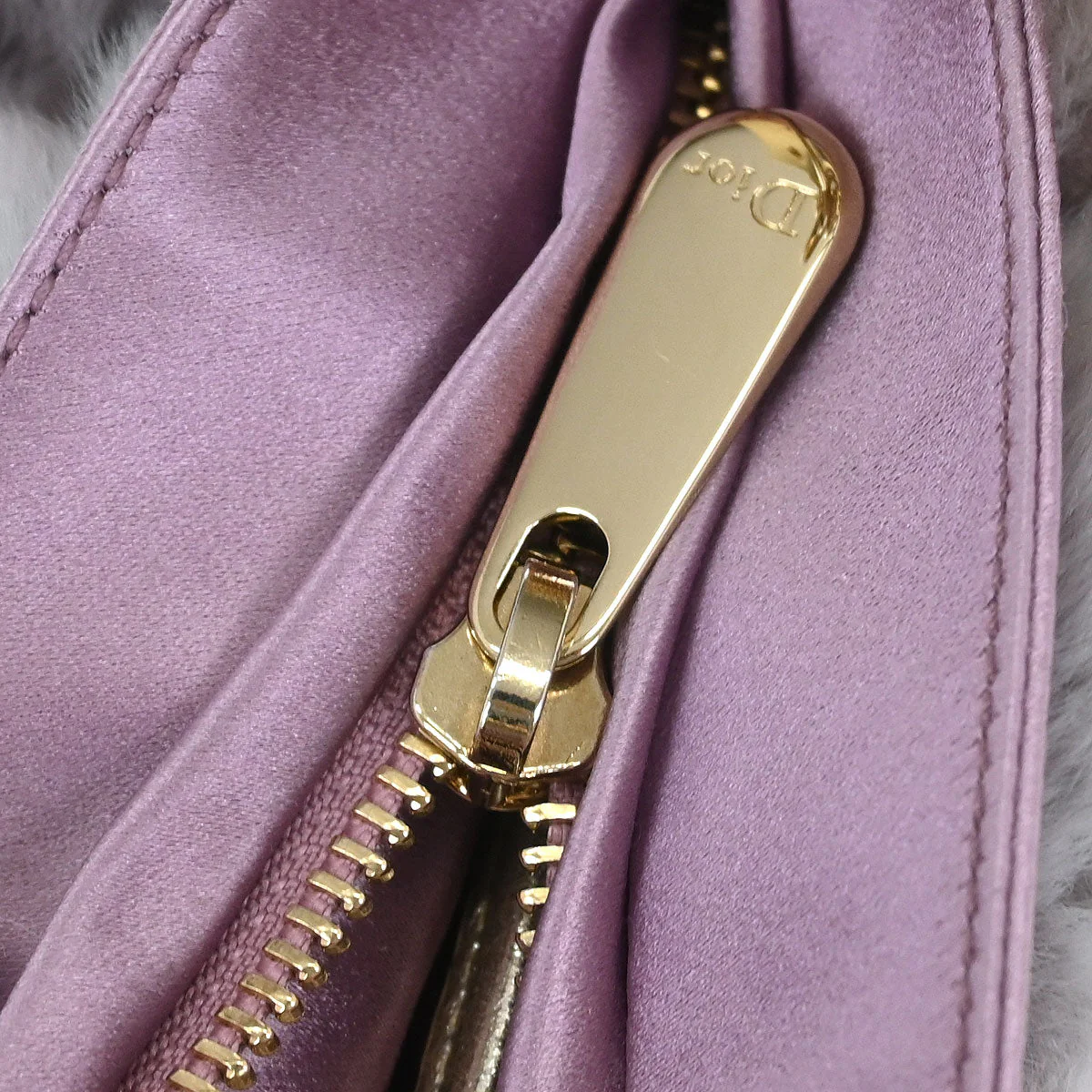 Christian Dior * Purple Fur Handbag - Image 7