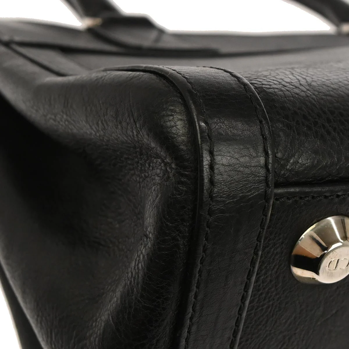 Christian Dior Black Leather Handbag - Image 6