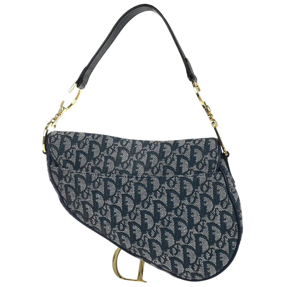 Christian Dior 2000 Navy Trotter Saddle Handbag - Image 2
