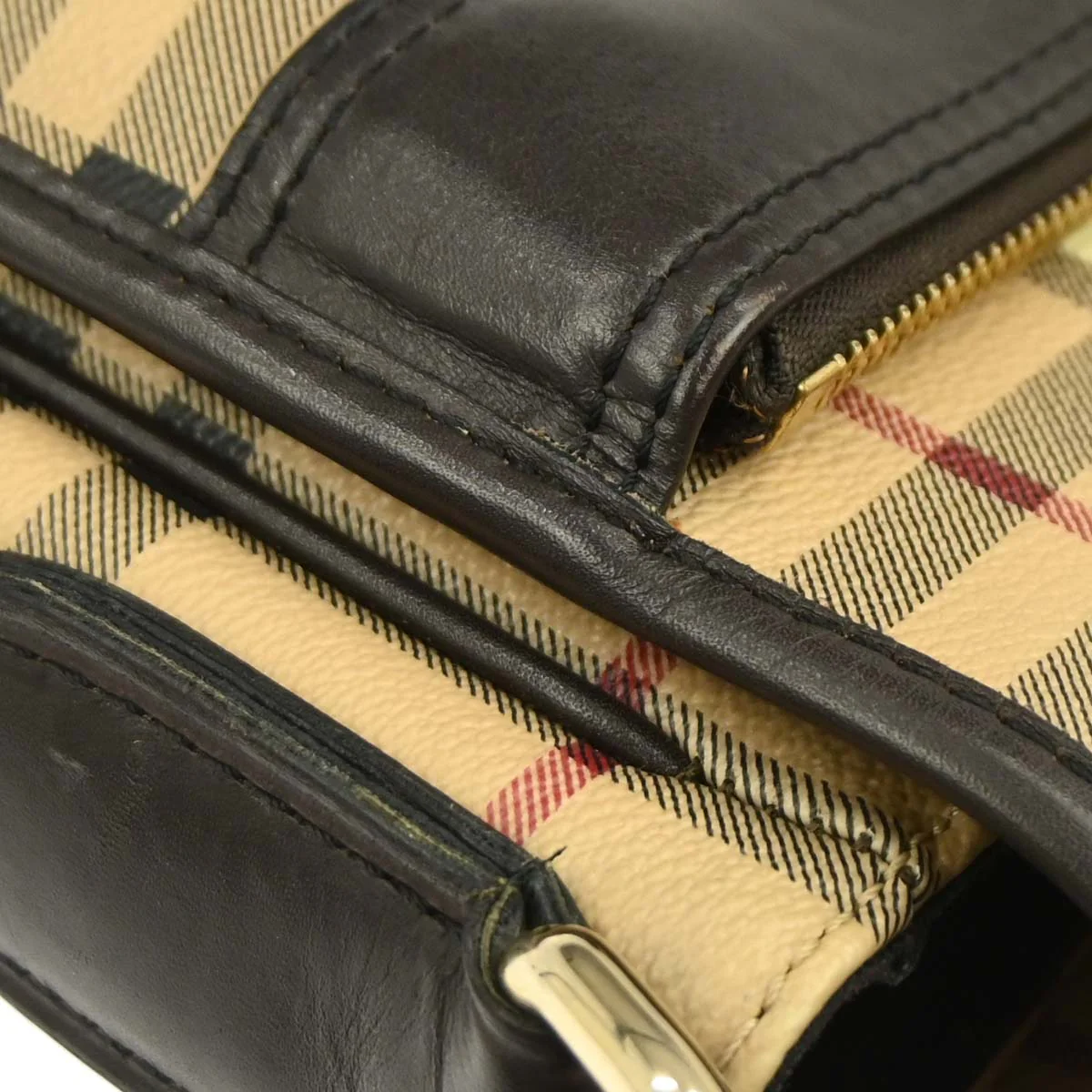 Burberry Beige Brown House Check Shoulder Bag - Image 3