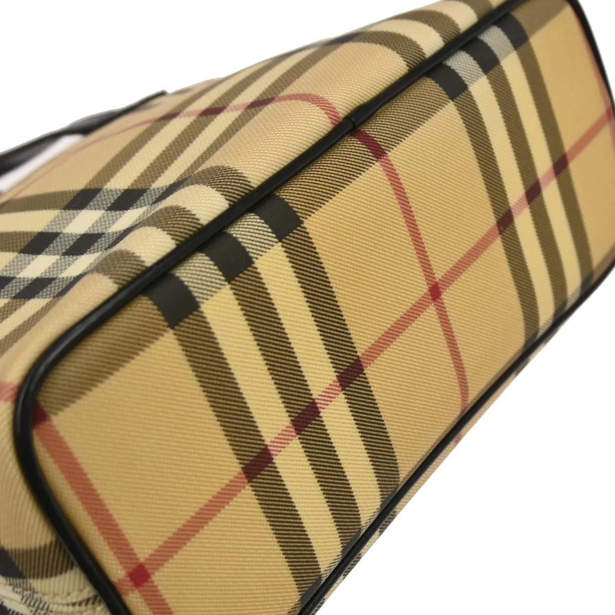 Burberry Beige Black Burberry Check Tote Bag - Image 3