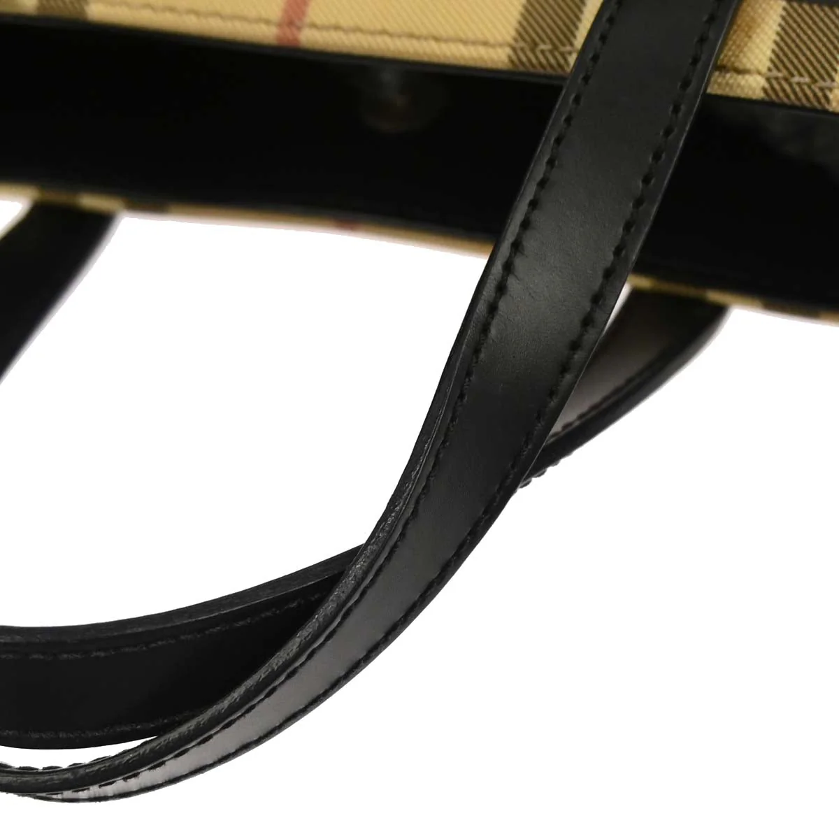 Burberry Beige Black Burberry Check Tote Bag - Image 5