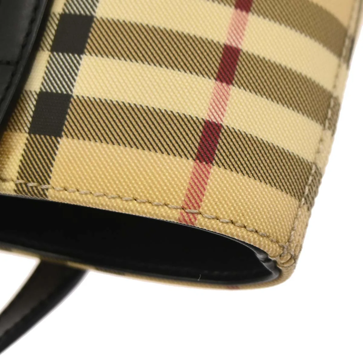 Burberry Beige Black Burberry Check Tote Bag - Image 6