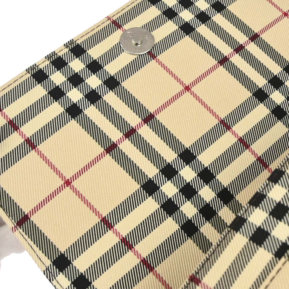 Burberry Beige Canvas Burberry Check Shoulder Bag - Image 7