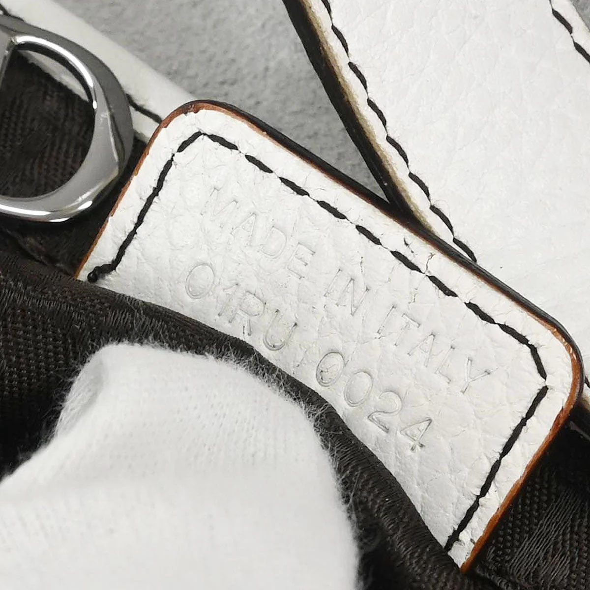 Christian Dior White Leather Saddle Handbag - Image 9