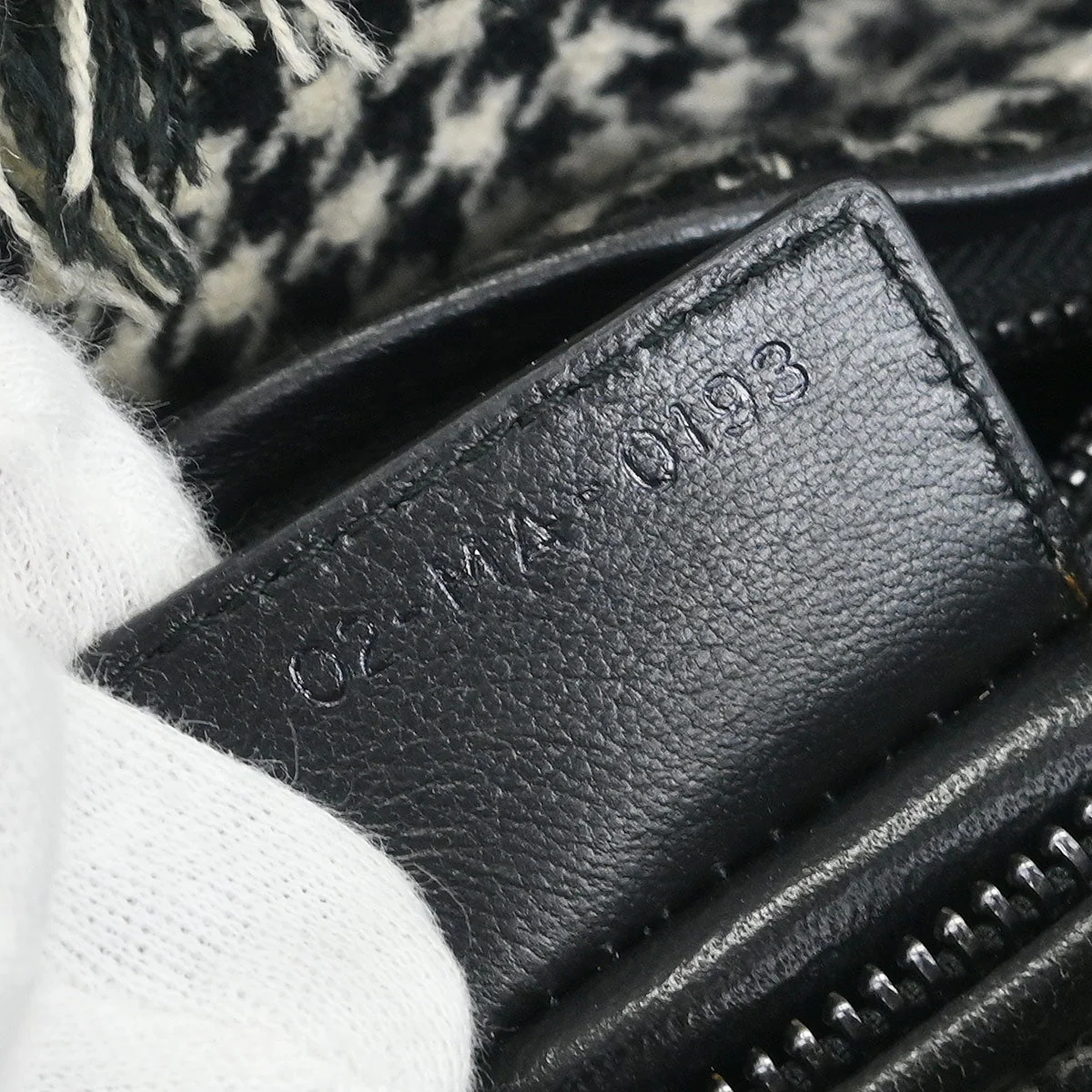 Christian Dior Black White Houndstooth Lady Dior 2way Handbag - Image 9