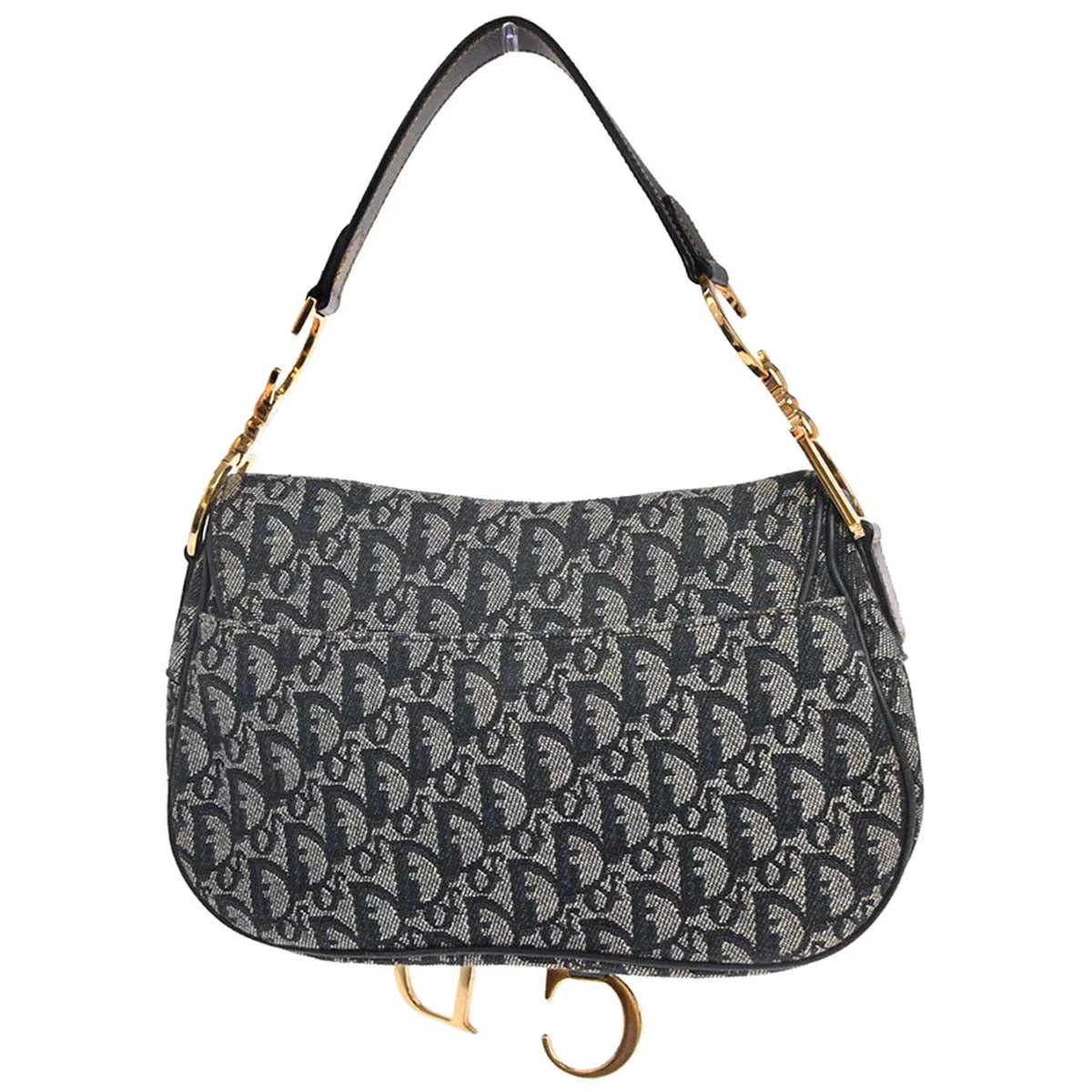 Christian Dior Navy Trotter Double Saddle Handbag - Image 2