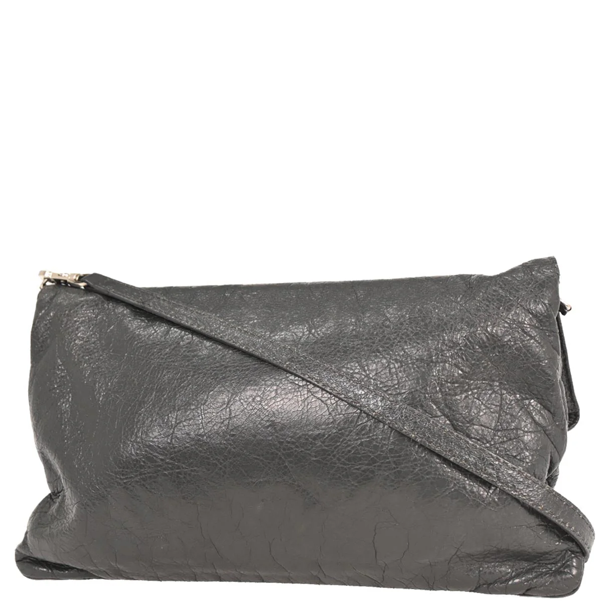 Balenciaga Gray Leather Envelope Shoulder Bag - Image 2