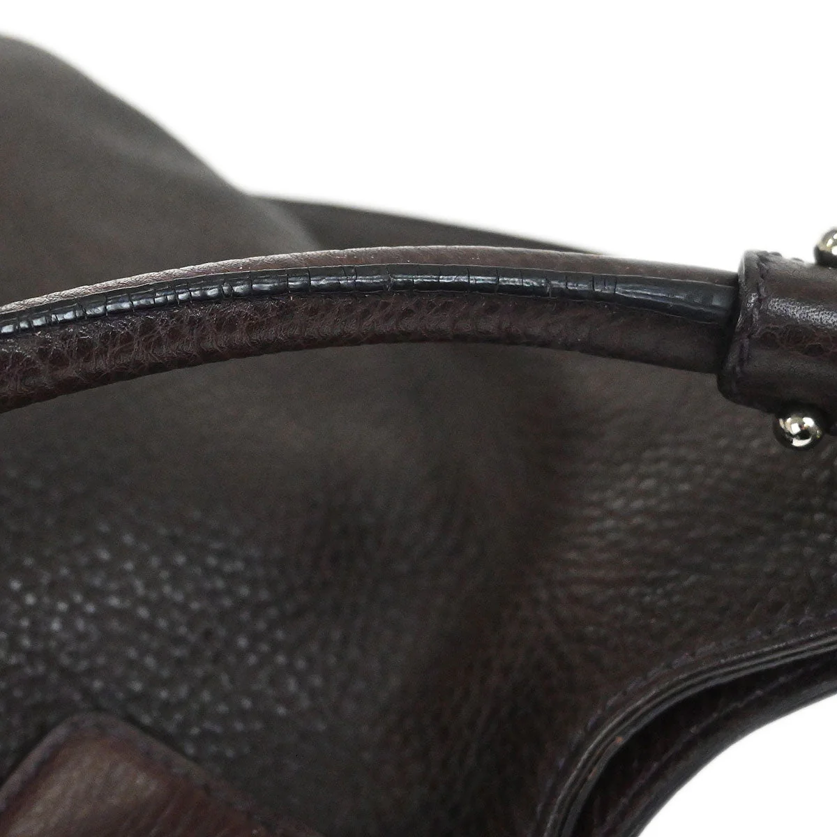 Salvatore Ferragamo Brown Gancini Handbag - Image 6