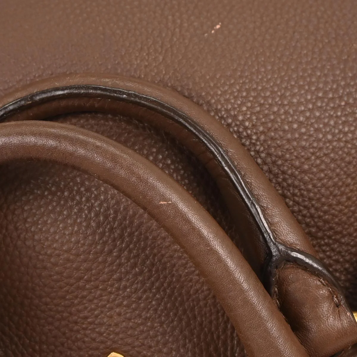 Prada Brown Leather Tote Handbag - Image 3