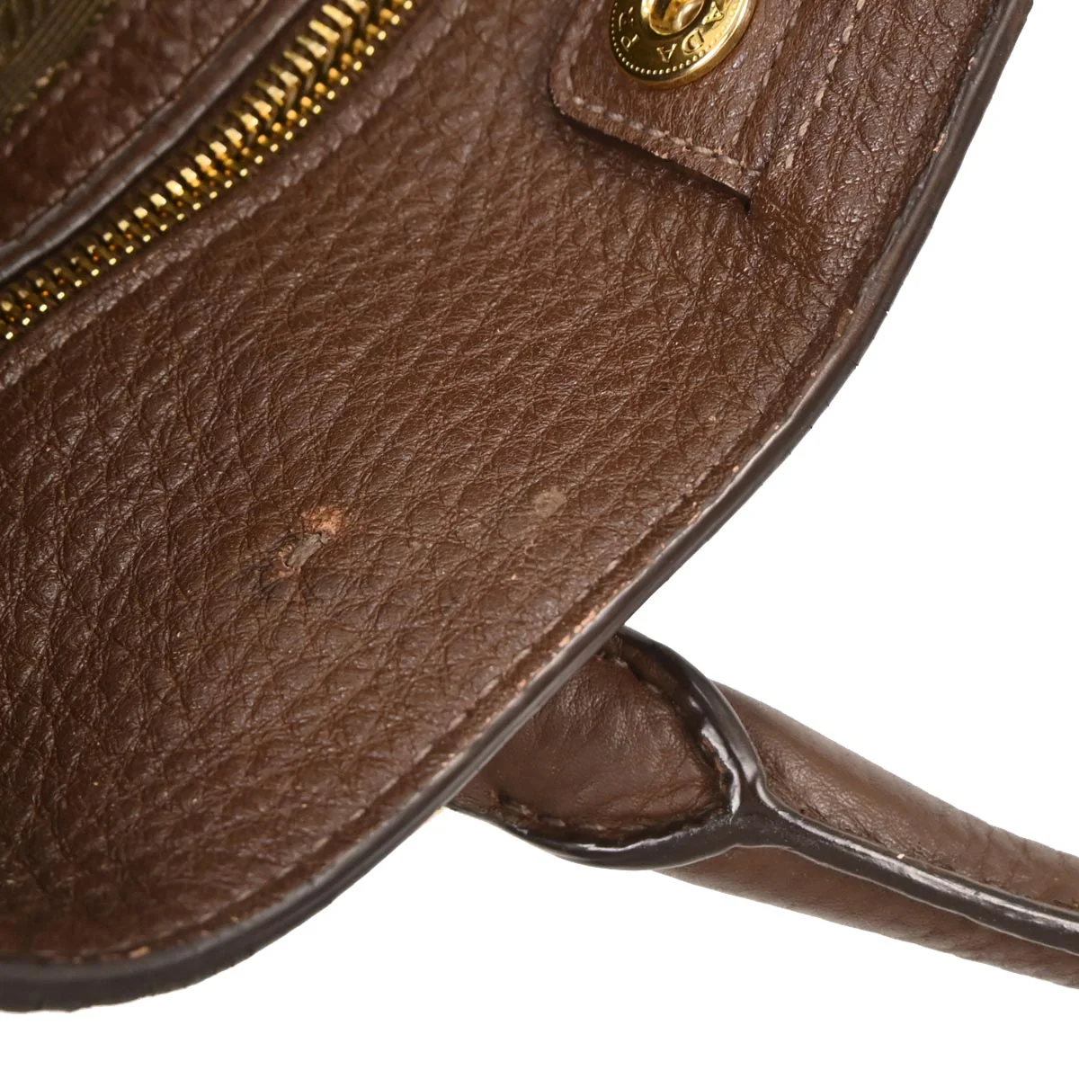 Prada Brown Leather Tote Handbag - Image 7