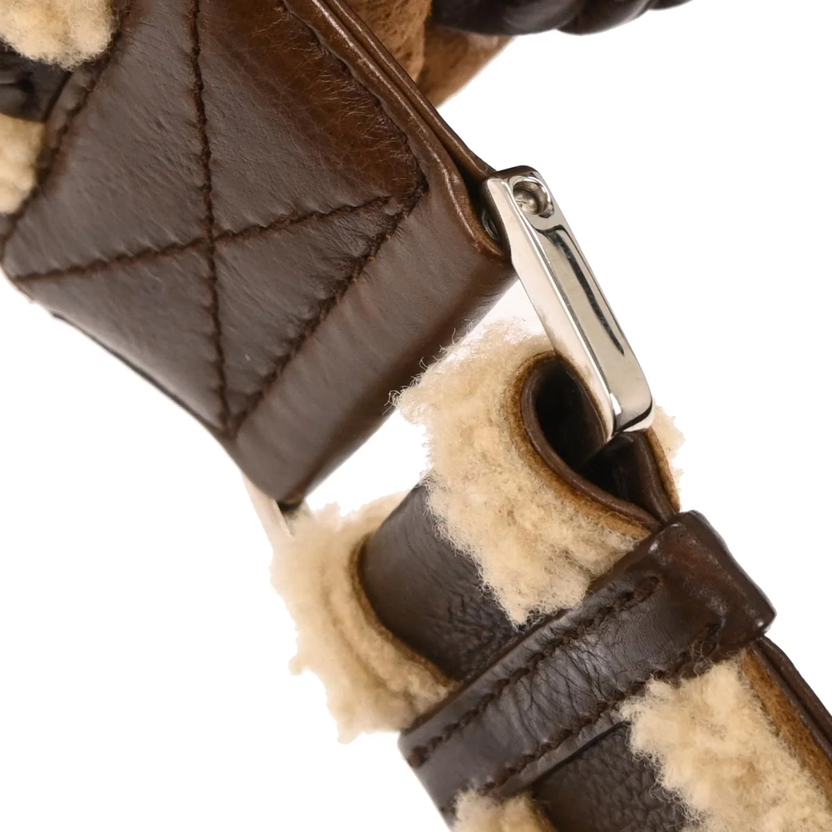 Christian Dior Brown Mouton Flight Shoulder Bag - Image 3