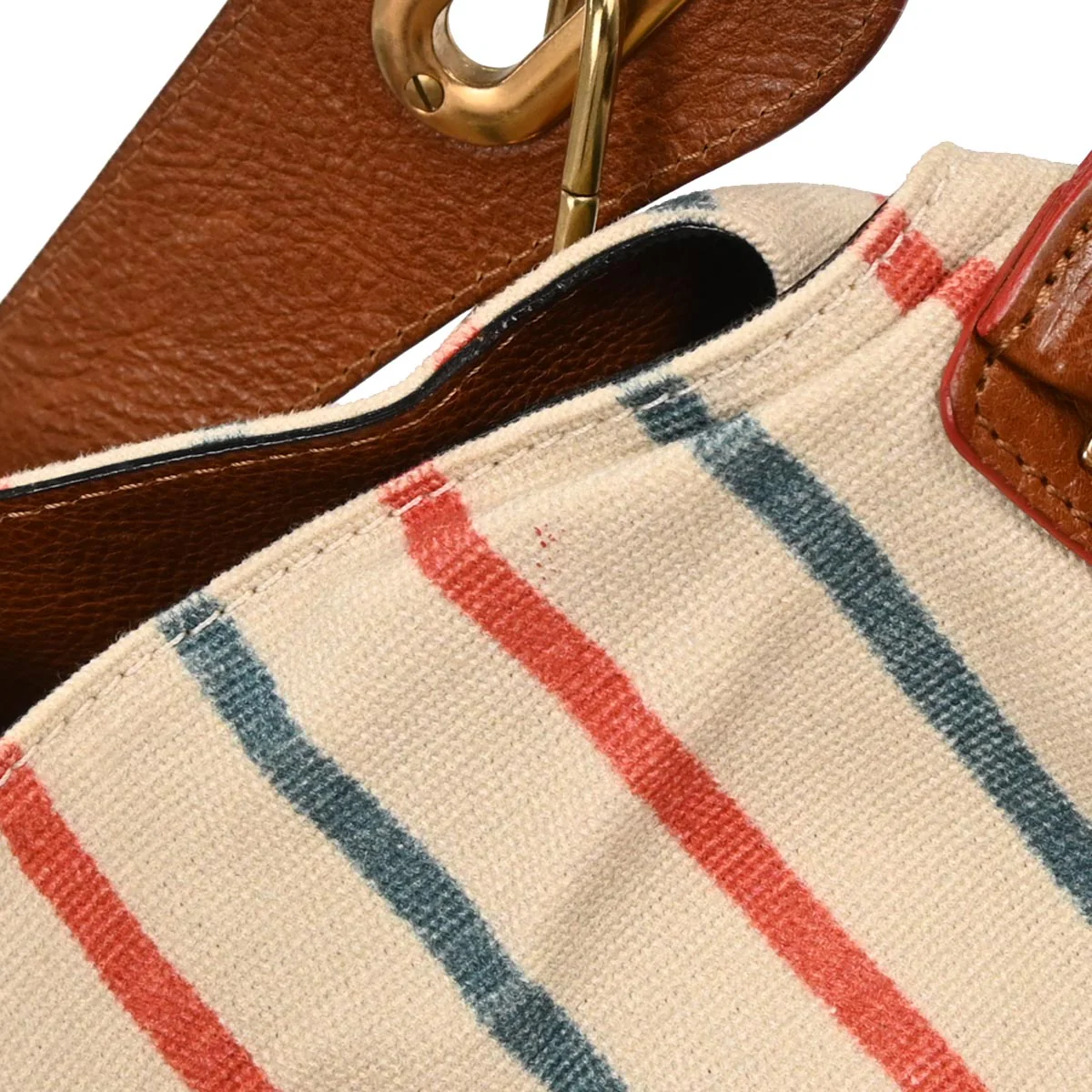 Chloe White Canvas Paraty Tote Handbag - Image 7