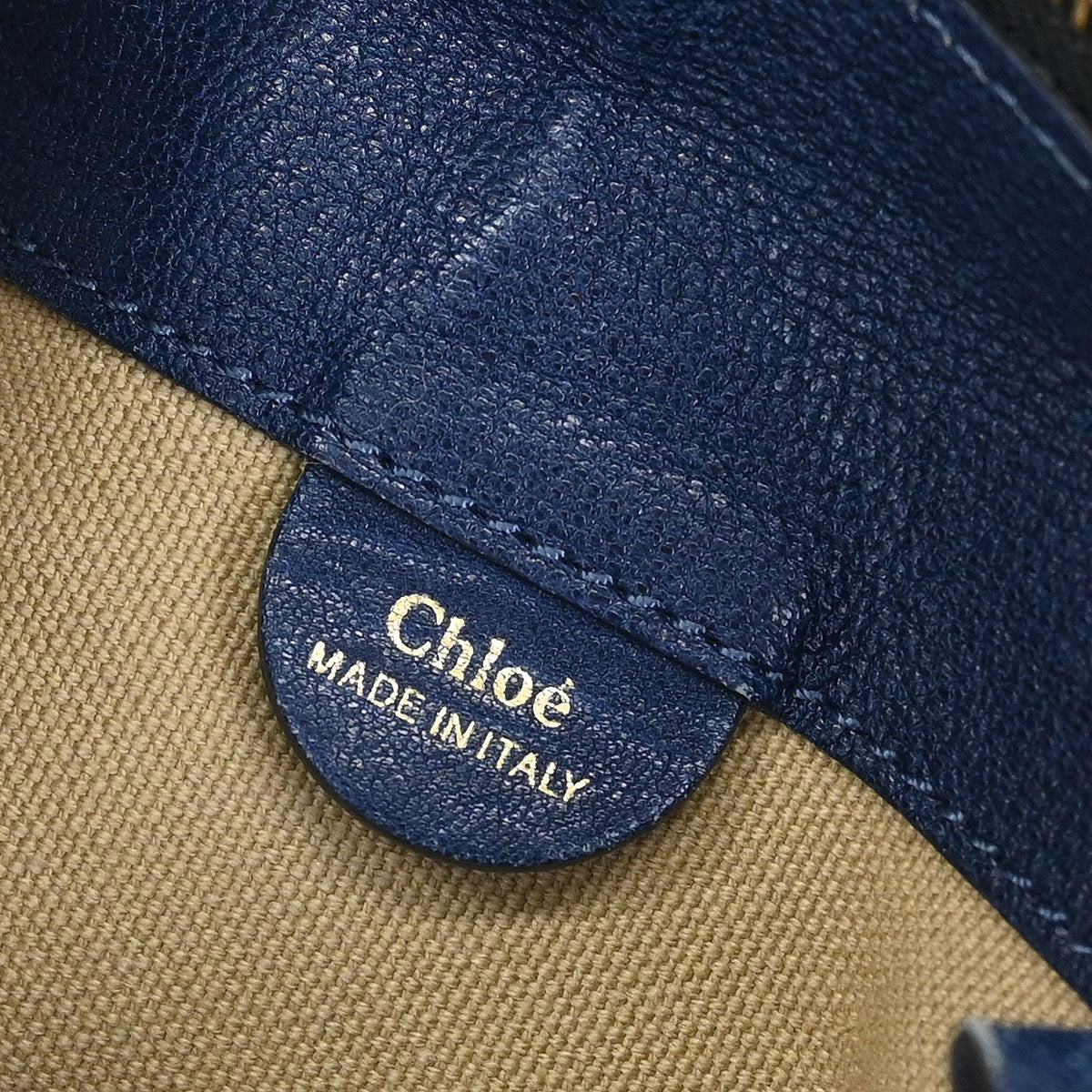 Chloe Navy Porte Epore 2way Shoulder Handbag - Image 8