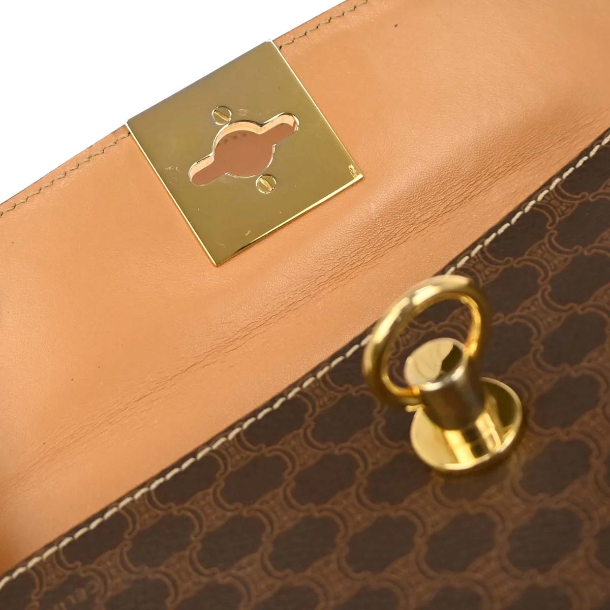 Celine Brown Macadam 2way Handbag - Image 7
