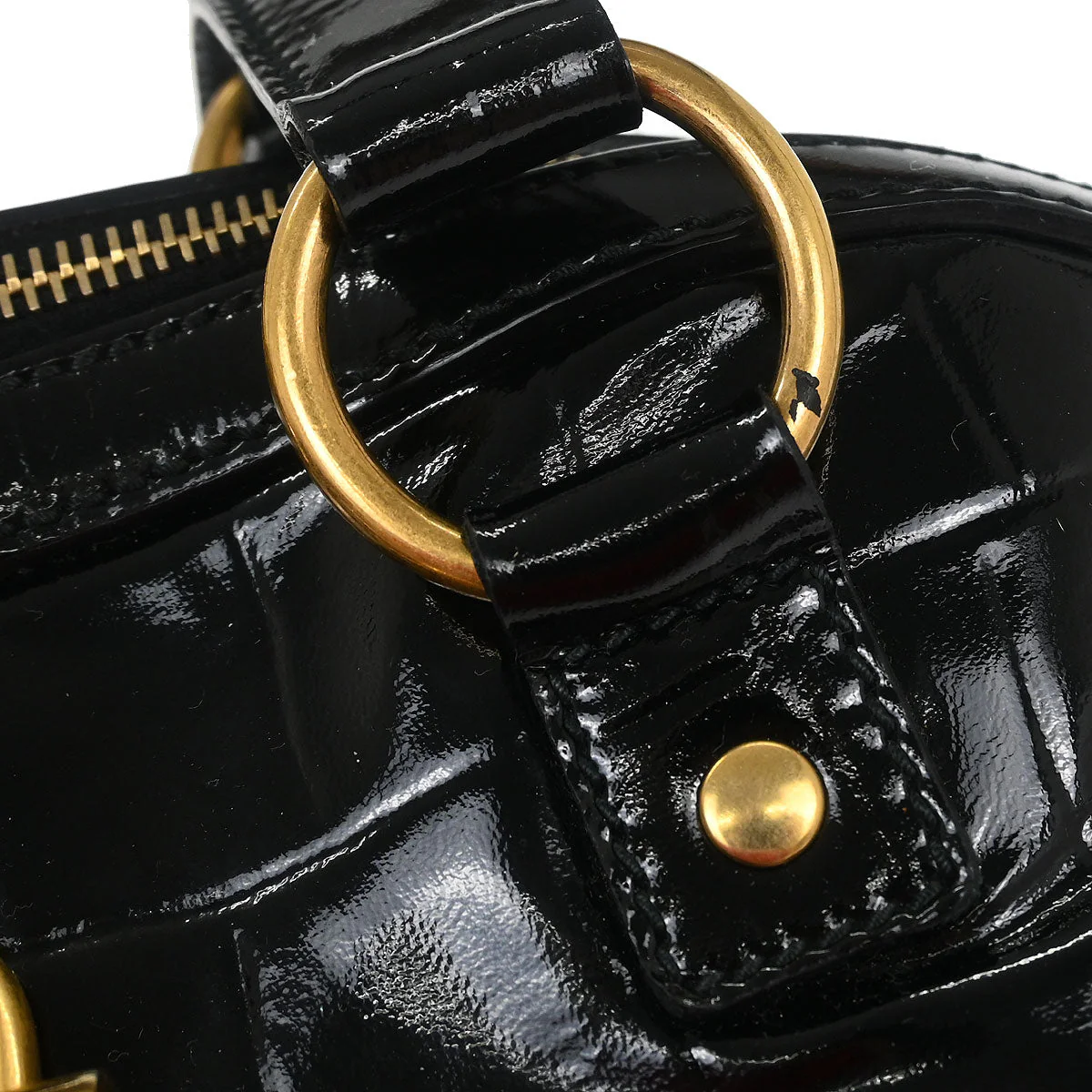 Yves Saint Laurent Black Leather Rive Gauche Muse Handbag - Image 4
