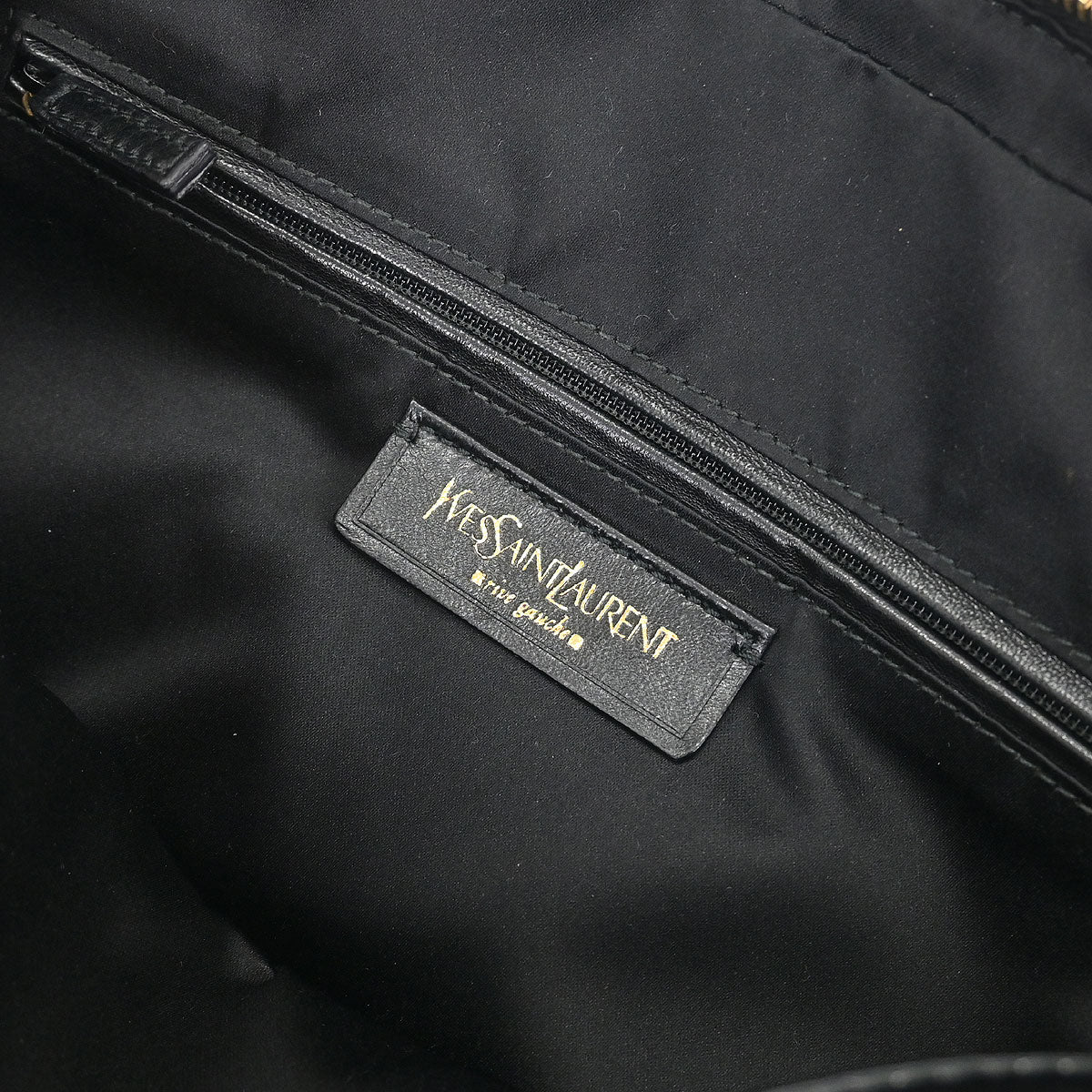 Yves Saint Laurent Black Leather Rive Gauche Muse Handbag - Image 9